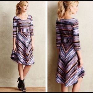Maeve | Anthropologie Jersey striped dress Size XS